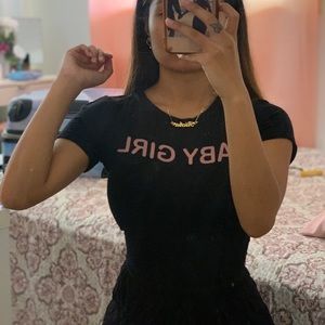 I Love Jw | Black BabyGirl Top w/ Purple